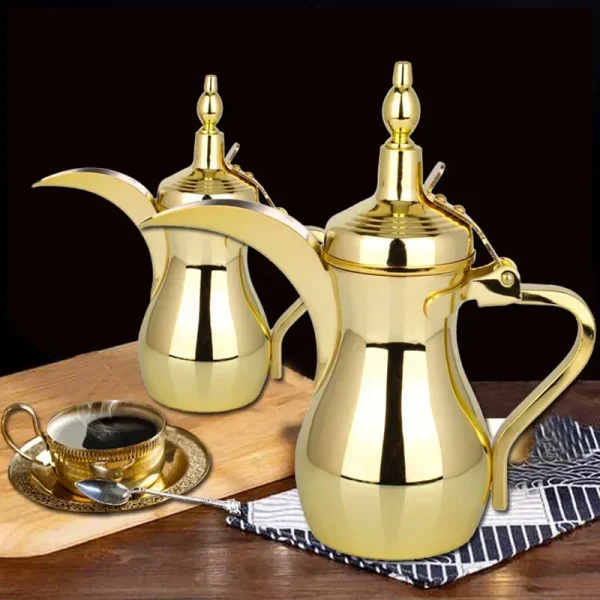 Enjoy Elegance: Golden Long Mouth Coffee Pot